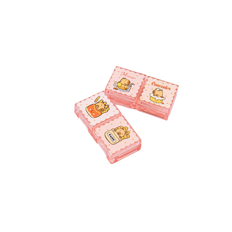2502 Adorable Cartoon-Style Multi-Design Independent Quad Eyeshadow Palette Customisable Patterns