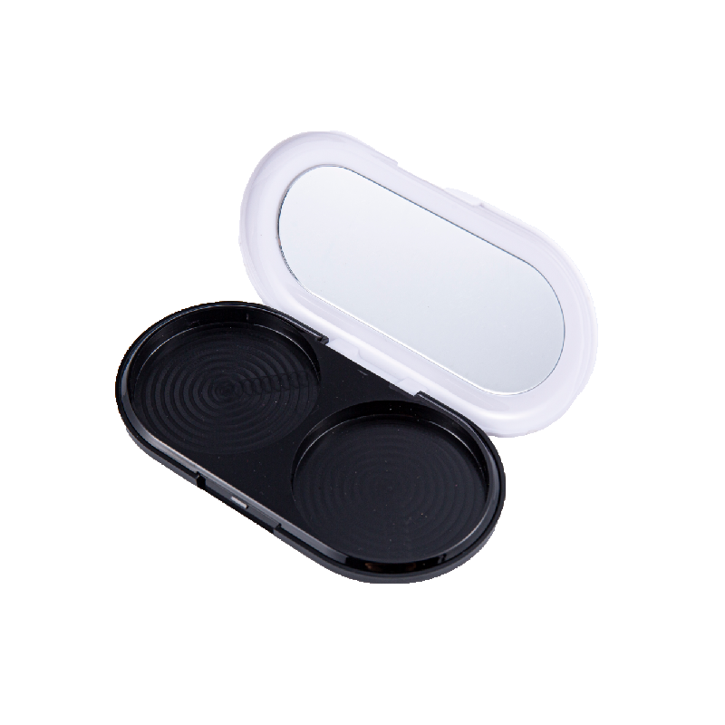 2507-2 Two-slot concave-shaped large-capacity blush box with mirror